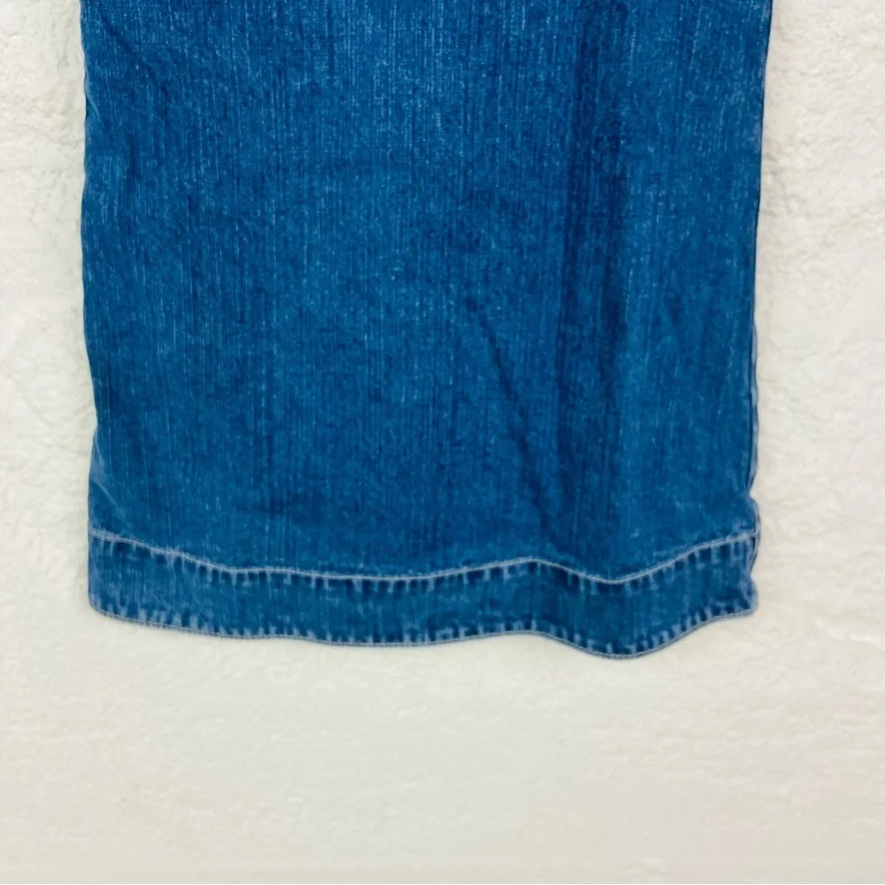 RALPH LAUREN denim jean sleeveless cotton nautical embroidered anchor dress SZ 6